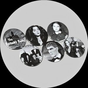 The Addams Family TV Series Button Pins